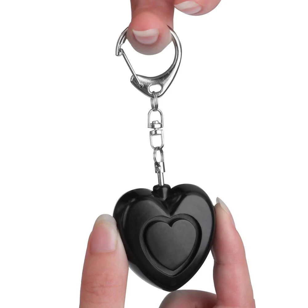 Портативная аварийная женская охранная сигнализация для девочек, самооборона, 130 дБ, децибел со светодиодной подсветкой, брелок для ключей, педант, анти-волк