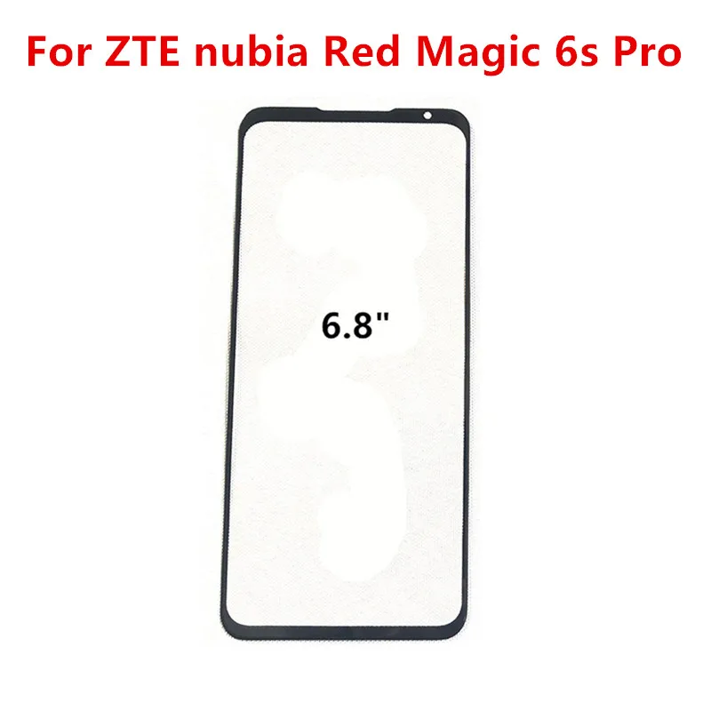 Kaca depan untuk ZTE Nubia Red Magic 8 Pro 6 6R 6S Pro 7 Pro layar sentuh LCD penutup Panel pengganti bagian OCA