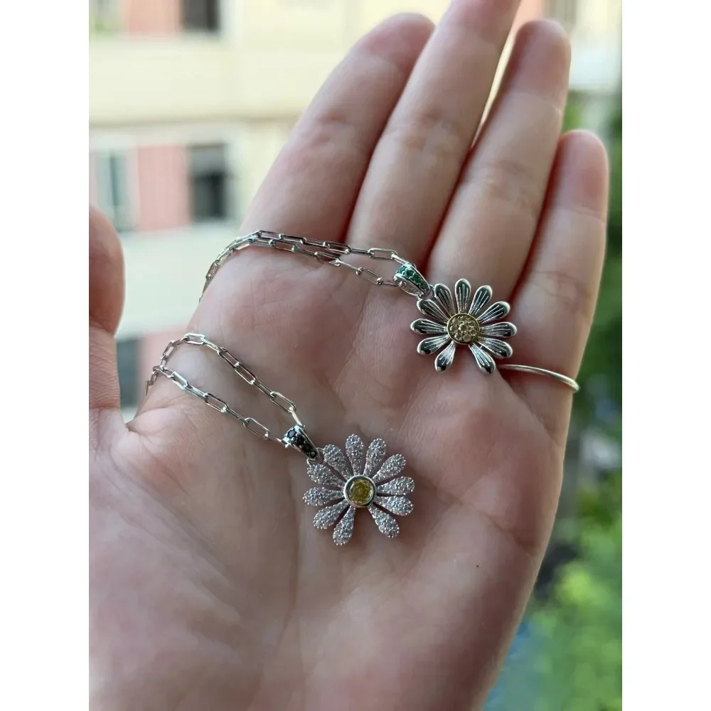 a 880818 GD نمط قلادة Kpop الساخن المعبود G-DRAGON الرسمية نفس النمط قلادة 2025 جديد الماس البطانة ديزي قلادة #6