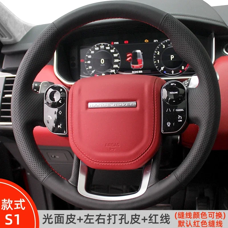 

Сшитый вручную кожаный замшевый чехол на руль автомобиля для Land Rover Freelander 2, Discovery Defender Range Rover Evoque/Sport/Velar
