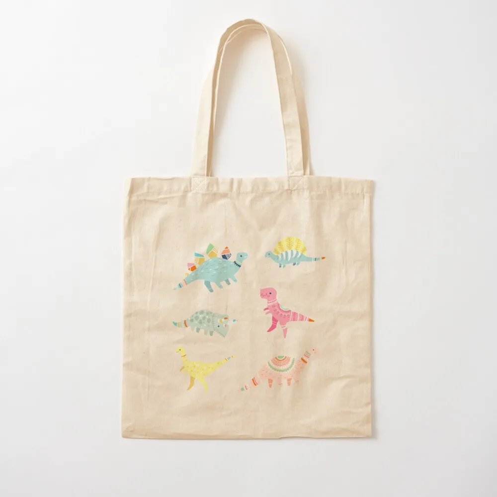 

Dinosaur Pattern Tote Bag Shopper canvas tote custom Canvas