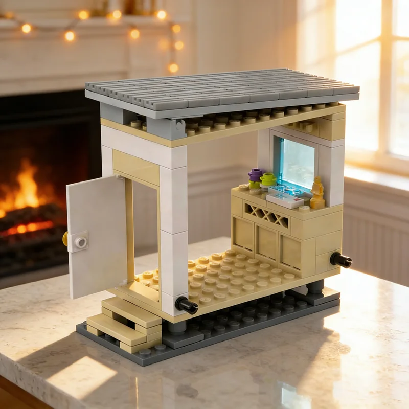 121pcs MOC Architectuur Modulair Straatbeeld Huisingang Model Bouwstenen Creatief Idee Speelgoed Kerstcadeaus Onderwijs