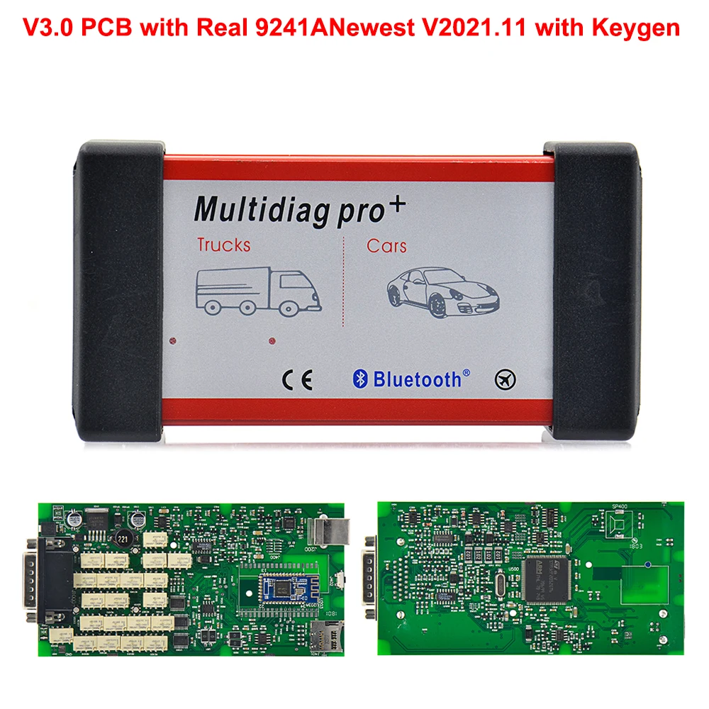 

НОВЫЙ сканер Multidiag Pro + с одной печатной платой TCS Pro V2021.11/2020.23 Keyen Bluetooth OBD2 сканер для автомобилей грузовиков диагностический инструмент