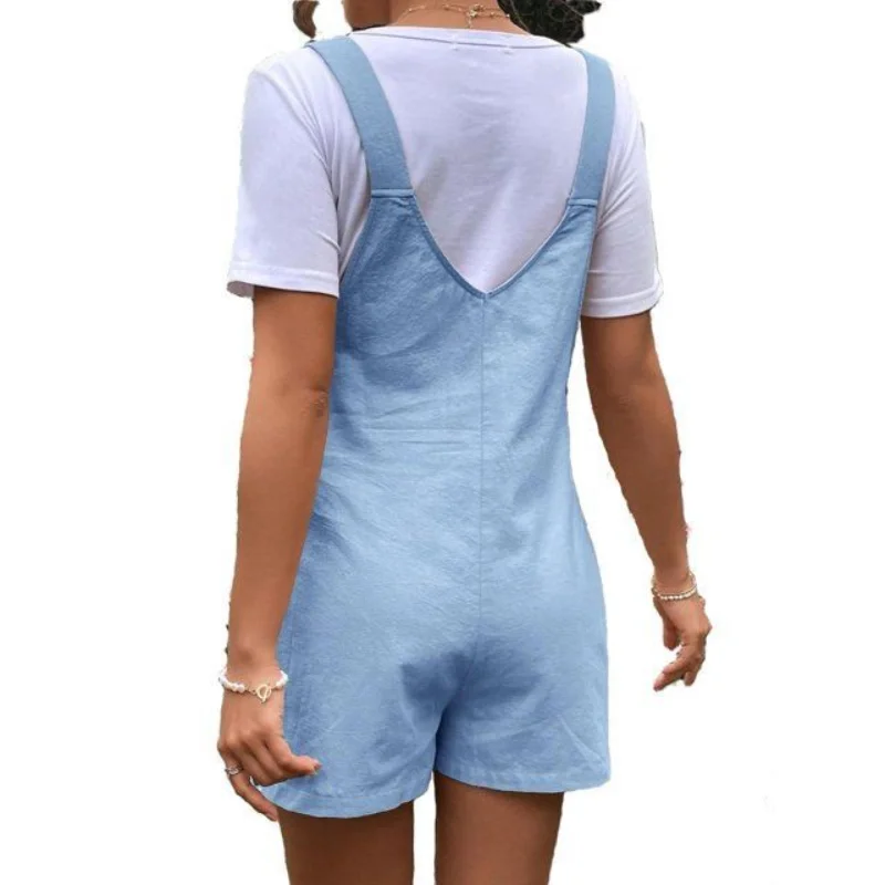 Jumpsuit Suspender wanita hamil, warna polos gaya Eropa dan Amerika dengan pinggang dapat disesuaikan Tersedia banyak warna