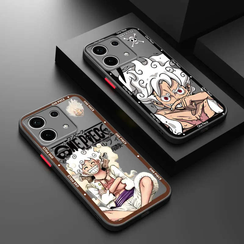 Anime Cartoon Luffy Frosted Translucent Phone Case For Redmi 9A 9C 9i 9T 10 Prime 10C K30 K40 S K20 Pro Gaming Plus