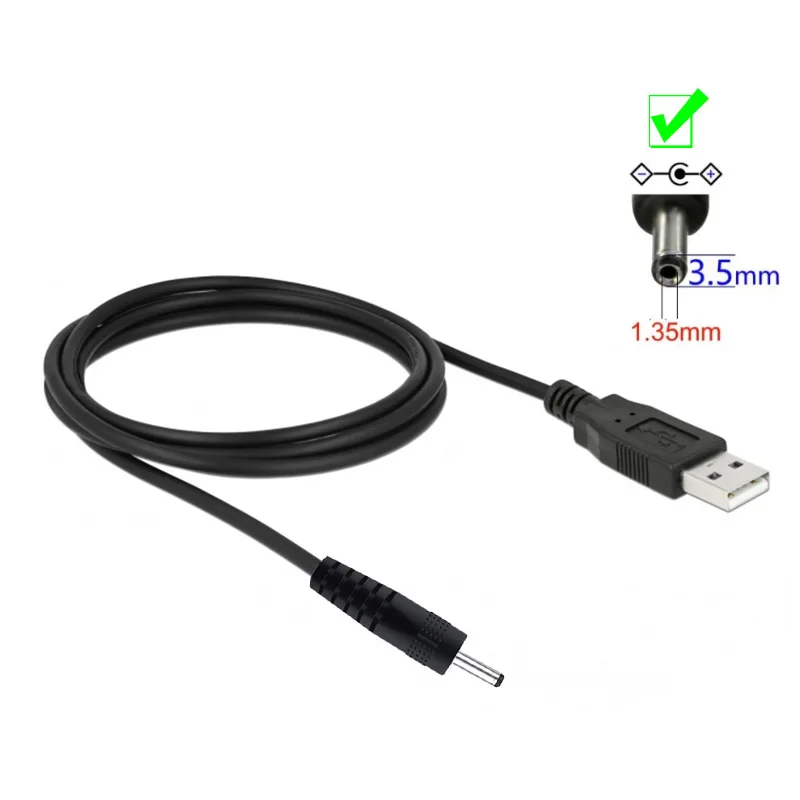 USB to DC Power Cable 3.5X1.35mm USB to 3.5mmX1.35mm DC charging Cord lead USB 2.0 A Male To DC 3.5 MM X 1.35 MM Power Cable