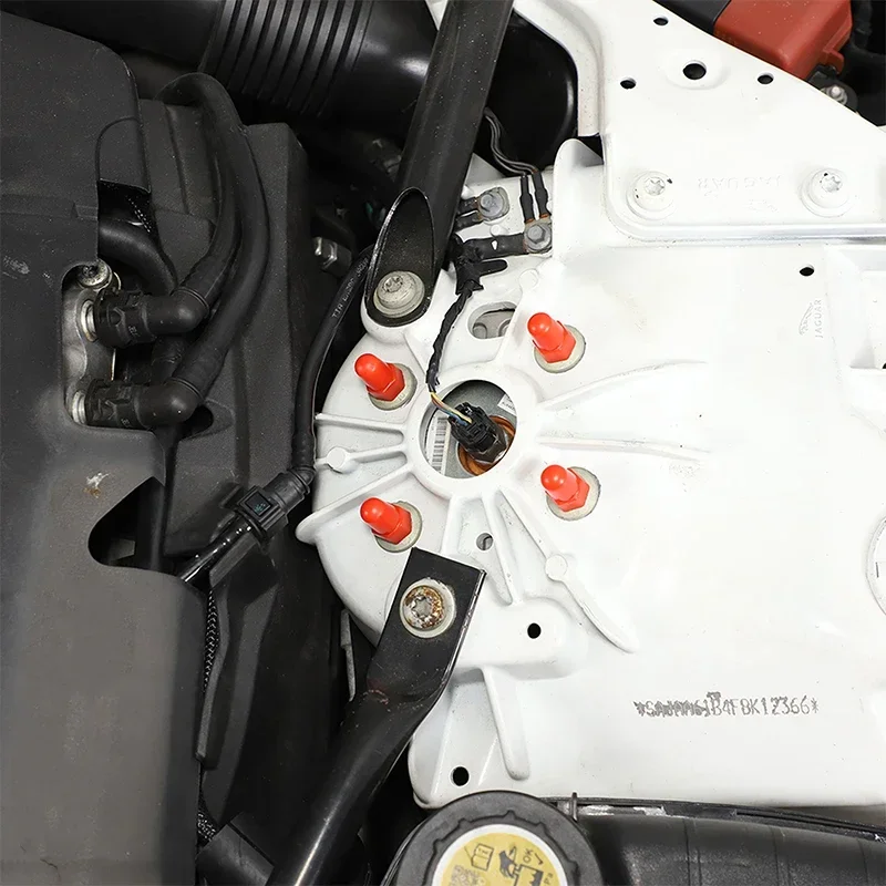 

For Jaguar F-TYPE 2013+ Front Engine Compartment Shock Tower Hex Screw Protective Cover ABS Interior Accessories
