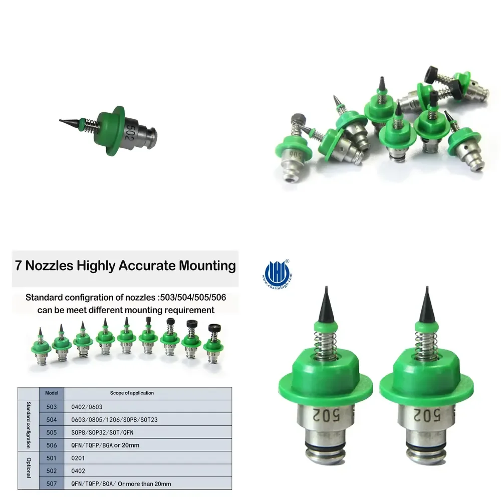 

Hot saleCharmhigh SMT Standard Juki Nozzles 502 for Pick and Place Machine Apply to Components 0402
