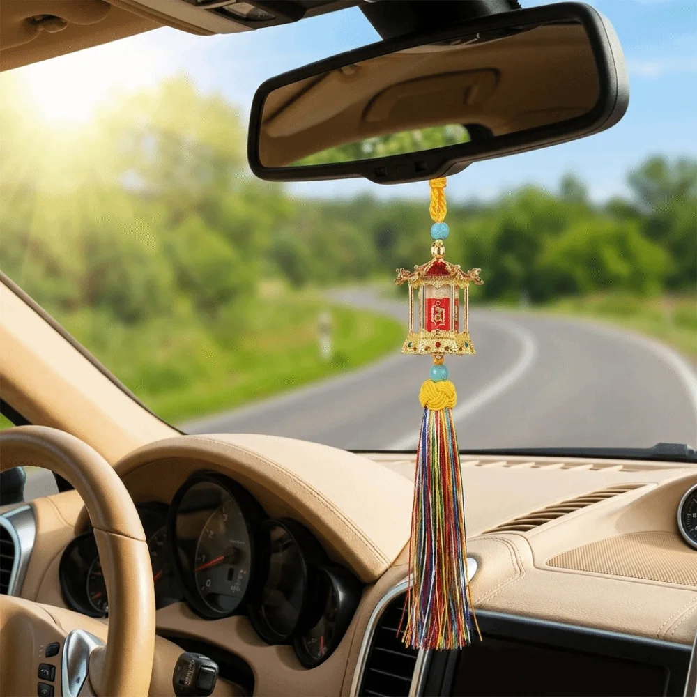 Crafted Alloy Alloy Pendant Ornament Elegant Outlook Lightweight Structure Rearview Mirror Hanging Decor Tassel Ornament