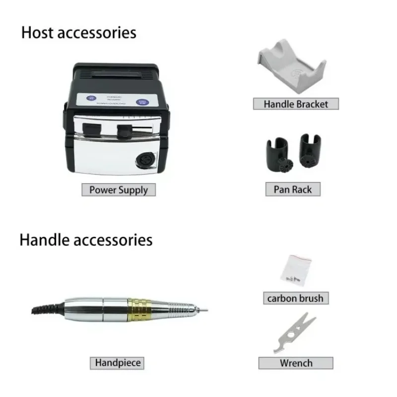 Quiet‑Nail‑Drill‑Gear Foot‑Pedal‑Speed‑Control‑Processor For Manicure‑Polishing‑Acrylic‑Nail‑Shaping‑Tasks