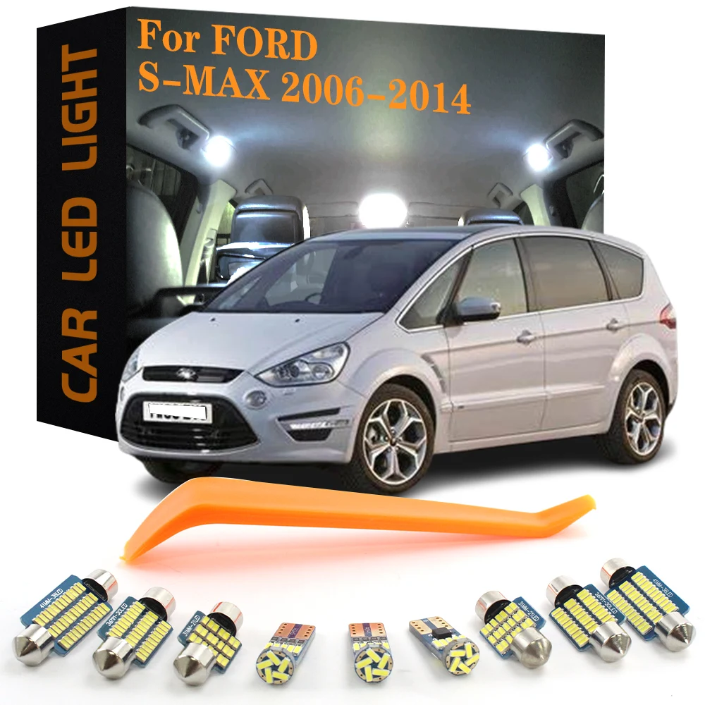 17pcs Canbus Car Accessories LED Interior Lights For Ford S MAX S-MAX WA6 2006 2007 2008 2009 2010 2011 2012 2013 2014 No Error