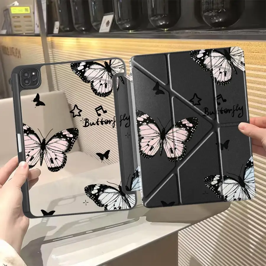 

Cartoon Butterfly Tablet Case For iPad Pro 11th 10th 9th 8th 7th 12.9inch Pro 2025 Air 4 5 M3 M2 1 2 M4 11inch Mini 6 7 Holder