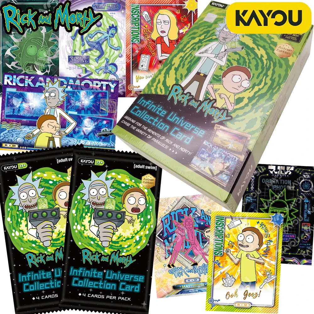 

Official Kayou Rick and Morty Collection Cards Game Console Special-shaped Creative Design Fun Peripheral Cards Birthday Gifts