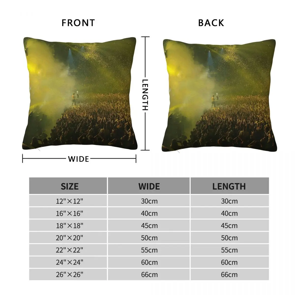 Twenty One Pilots Concert Square Pillowcase Polyester Linen Velvet Printed Zip Decor Bed Cushion Cover 18