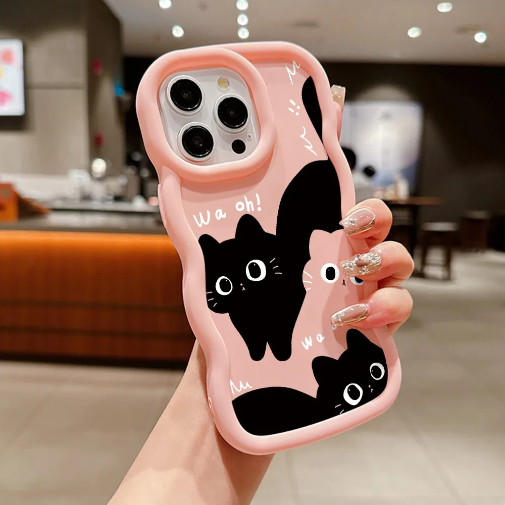 حافظة لهاتف سامسونج جالاكسي S25 S24 S23 S22 S21 S20 FE Ultra Plus 5G Wave Candy Soft Capa Cover Funda