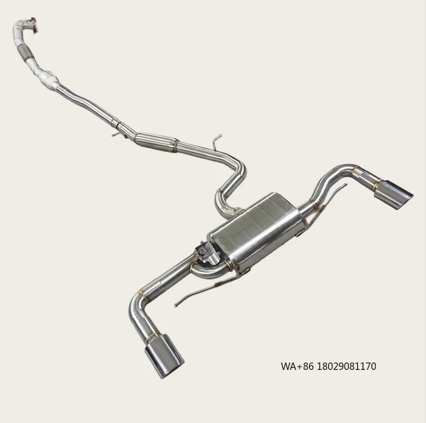 Valvetronic Catback Exhaust  for  TT 2.0T  Stainless Steel  Downpipe with 3-way Catalytic Converter and Insulation Suitable