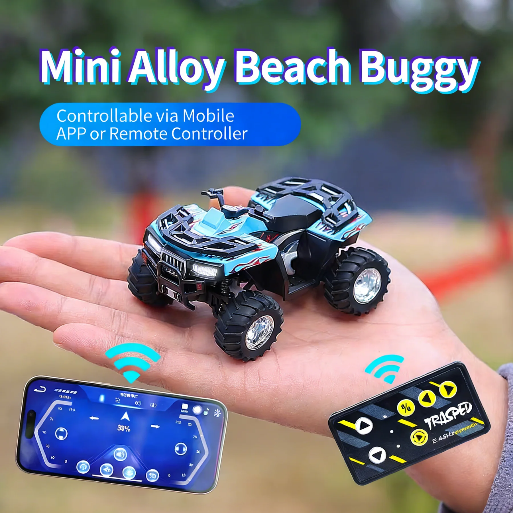 

Миниатюрный радиоуправляемый мотоцикл 1:64, пляжный внедорожник из сплава, гоночная машинка для настольных гонок, внедорожный мотоцикл, подарок на день рождения для детей