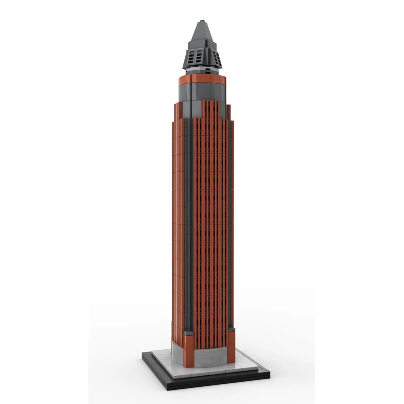522PCS MOC 1:800 Scale High‑rise Skyscraper Architecture Building Blocks City Landmark Model Desktop Ornament Collection Gifts