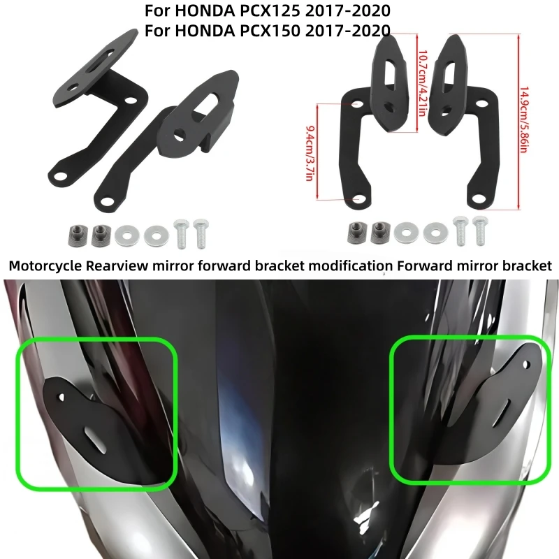 Motorcycle Rearview mirror forward bracket modification Forward mirror bracket For HONDA PCX 150 PCX 125 PCX150 PCX125 2017-2020