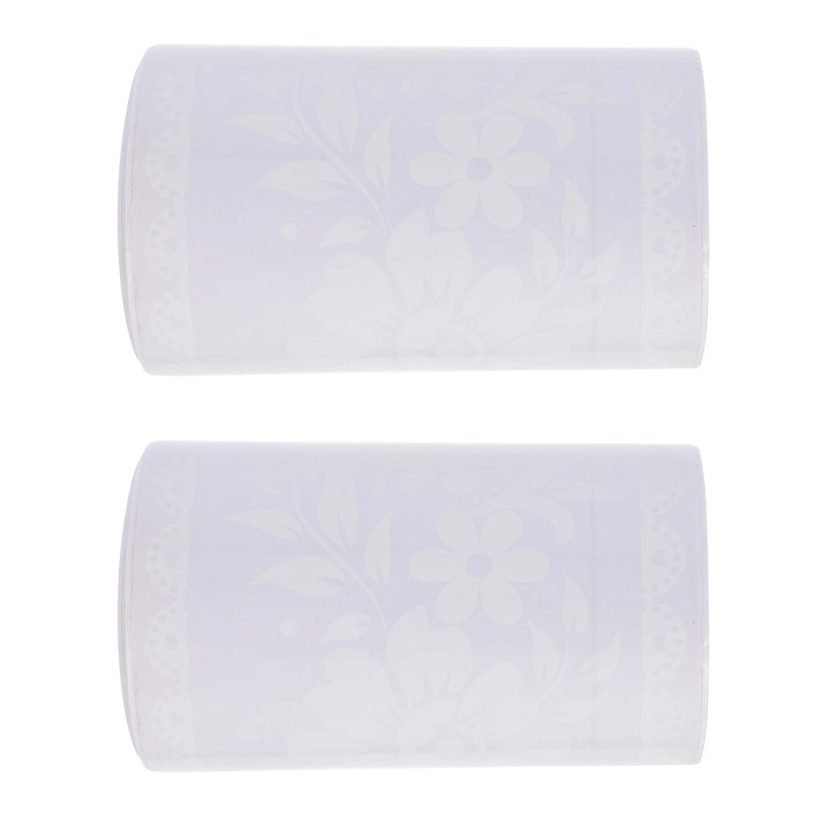 

Wall Decal Decor 2 Rolls Flower Lace Sticker PVC Material Easy Peel and Stick Home Decoration Lace Border Sticker