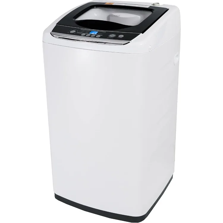 Small Portable Washer, Washing Machine for Household Use, Portable Washer 0.9 Cu. Ft. with 5 Cycles, Transparent Lid & LED