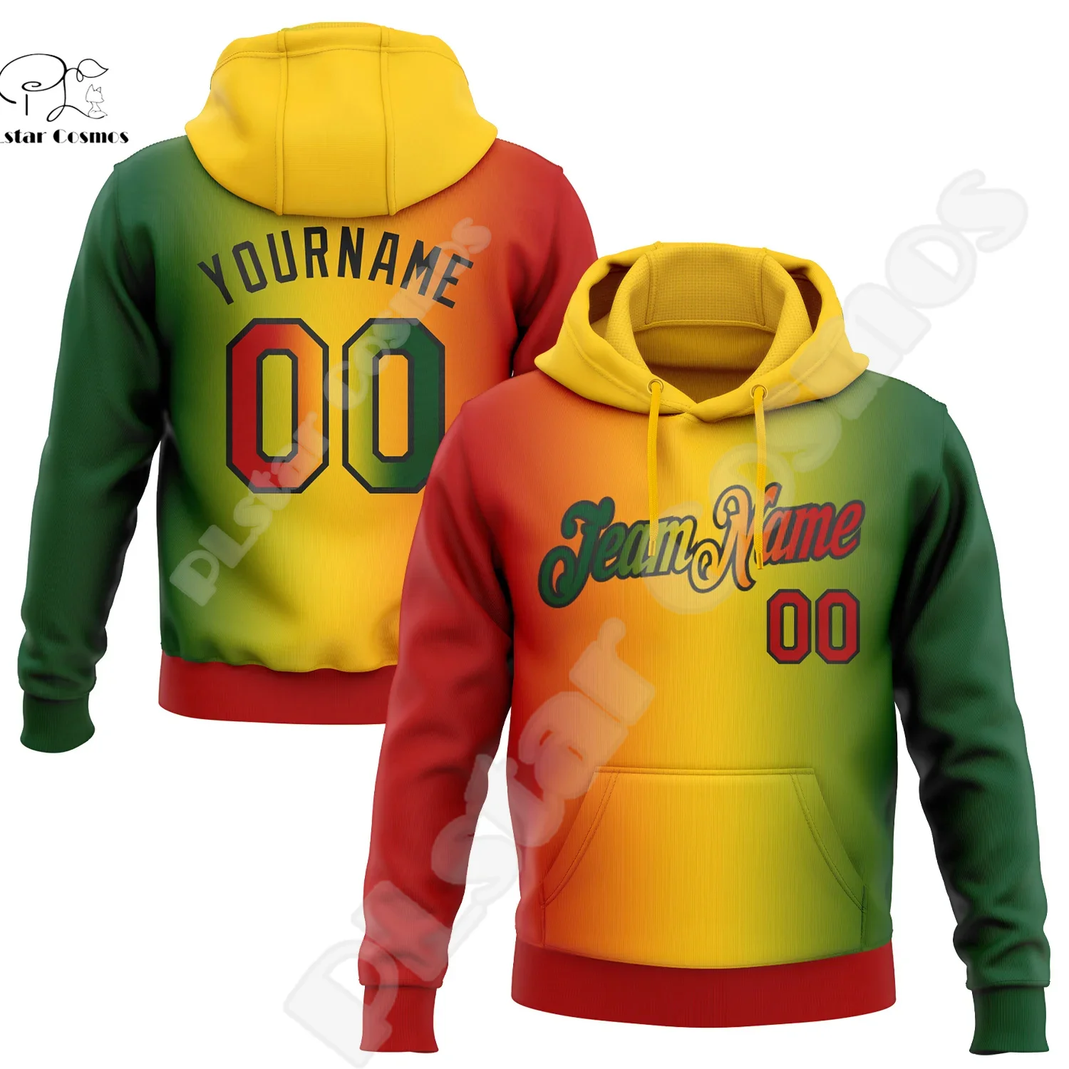 Custom Name Logo Gradient Graffiti Colorful Polyester Tracksuit Pullover 3DPrint Harajuku Casual Retro Vintage Hoodies Jacket A8