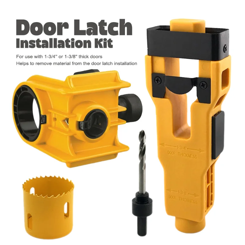 【MUST-HAVE】Installation Kit+ Mortise Door Latch Tool For Door Lock Kit Can Be Used On Wooden And Metal Doors