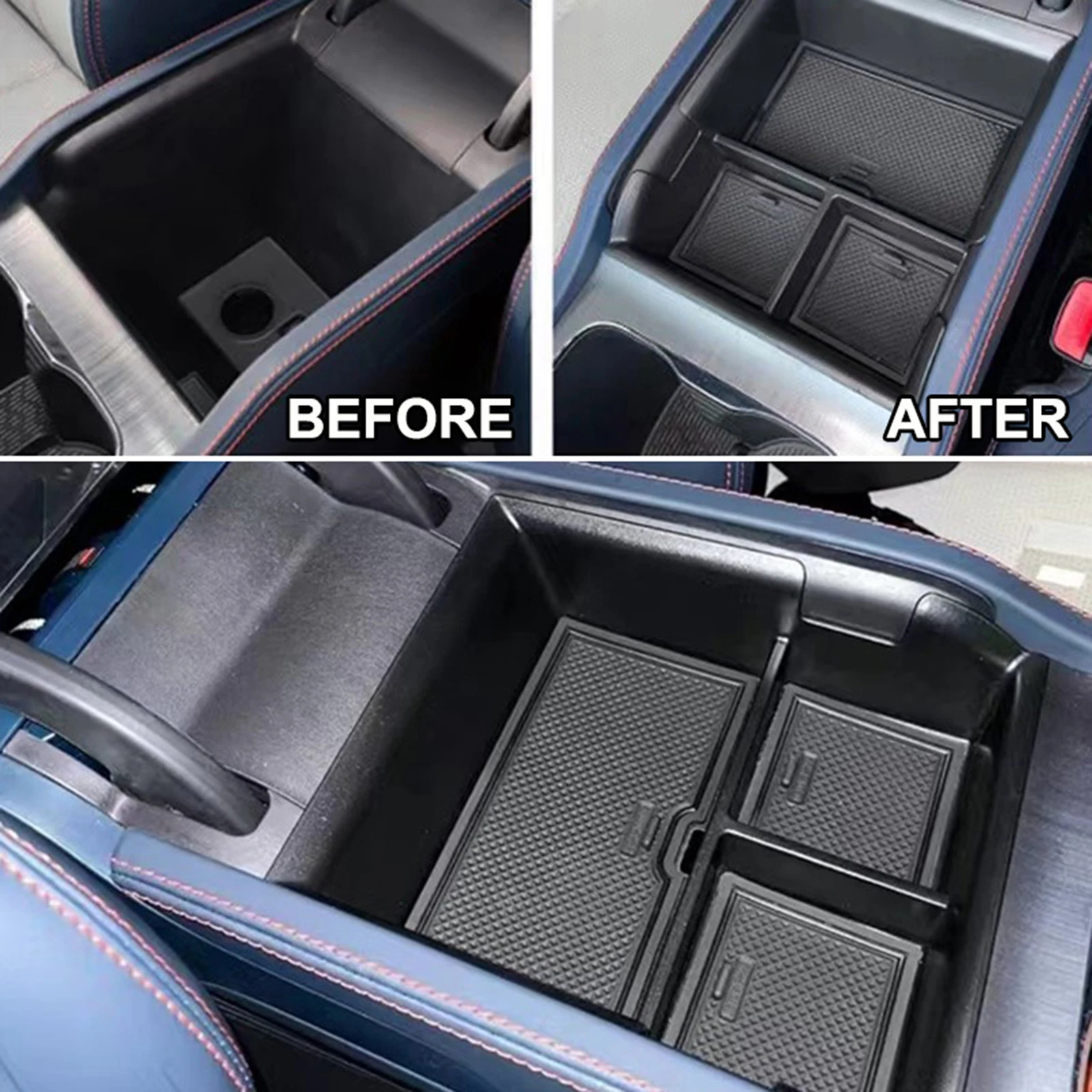 Car Center Console Organizer Armrest Storage Box Tray Container Pallet Accessories Parts For BYD ATTO 3 Yuan Plus 2022 2023 2024