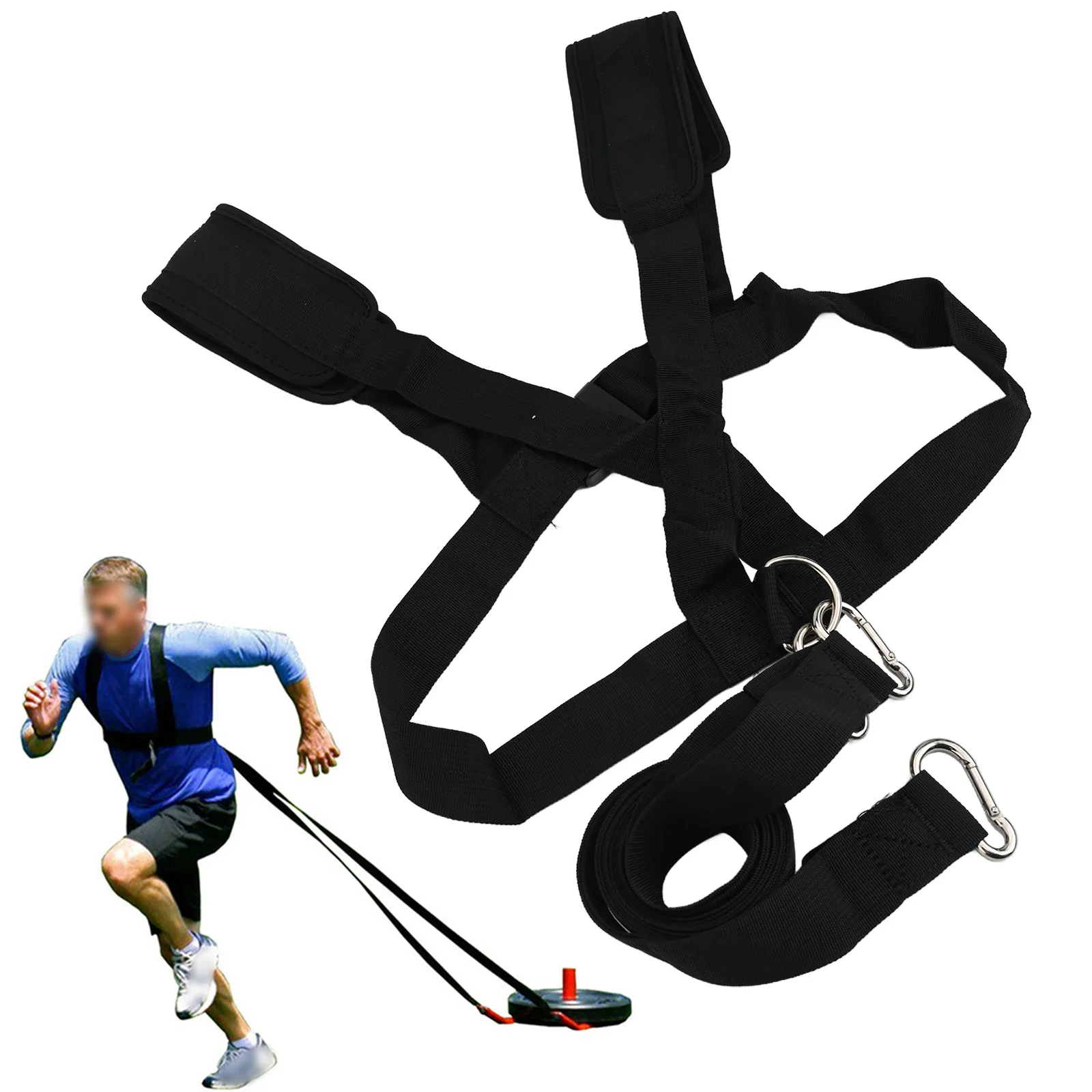 Strong Nylon Sled Harness for Resistance Training in Football and Basketball with Easy Setup and Quick Release