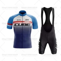 2025 Men's CUBE TEAMLINE JERSEY Men's cycling shirt MTB cycling suit Quick drying sports shirt Bicycling with strap bib shorts