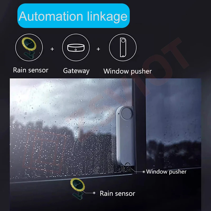 Zigbee-Capteur de lumière et de pluie intelligent Tuya, fonction 2 en 1, batterie au lithium intégrée, détection de la lumière et de l'eau de pluie, application Smart Life