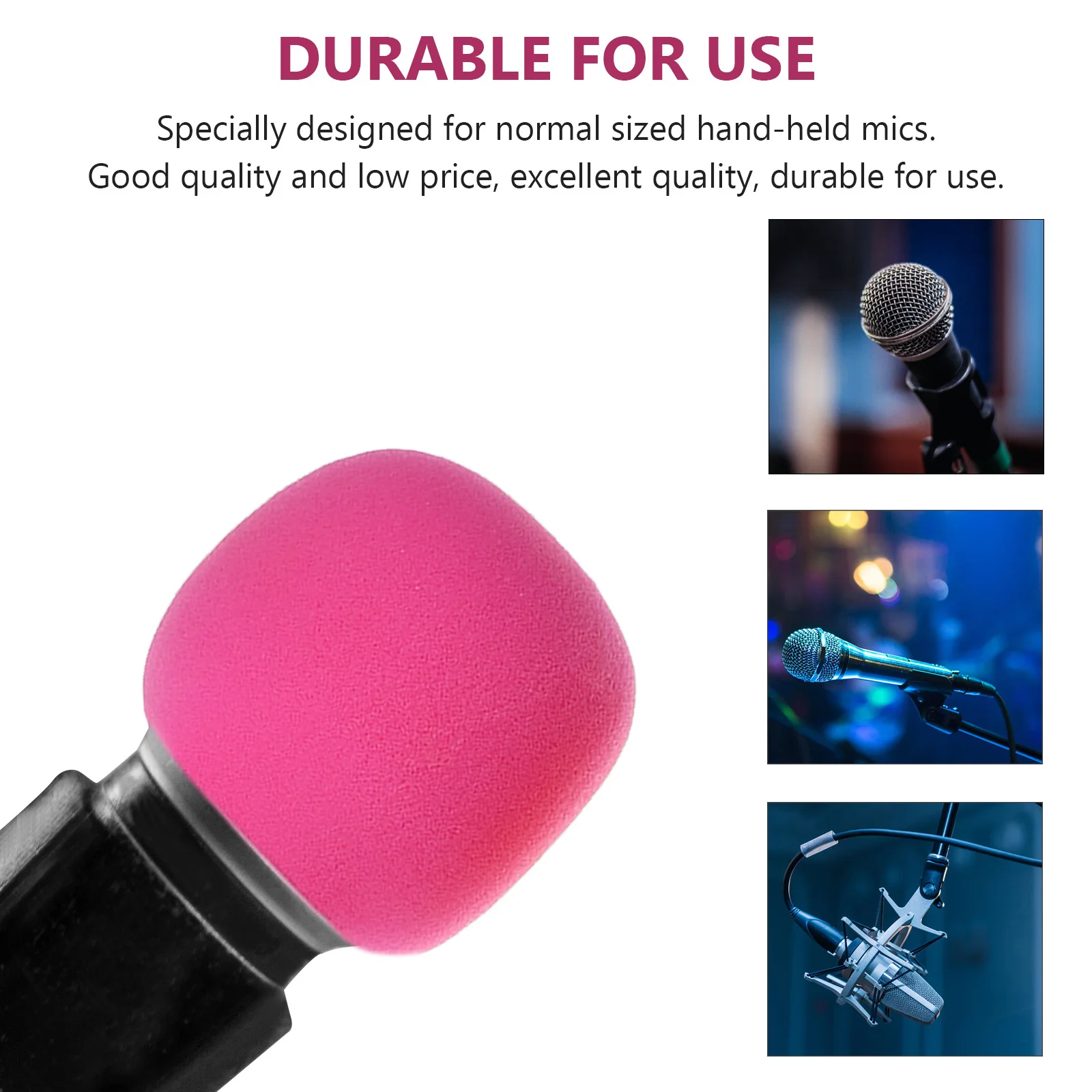 

5pcs Microphone Sponge Covers Thick Elastic Windshield Protectors For Singing Ktv Durable Mic Covers Audio Equipment Accessories