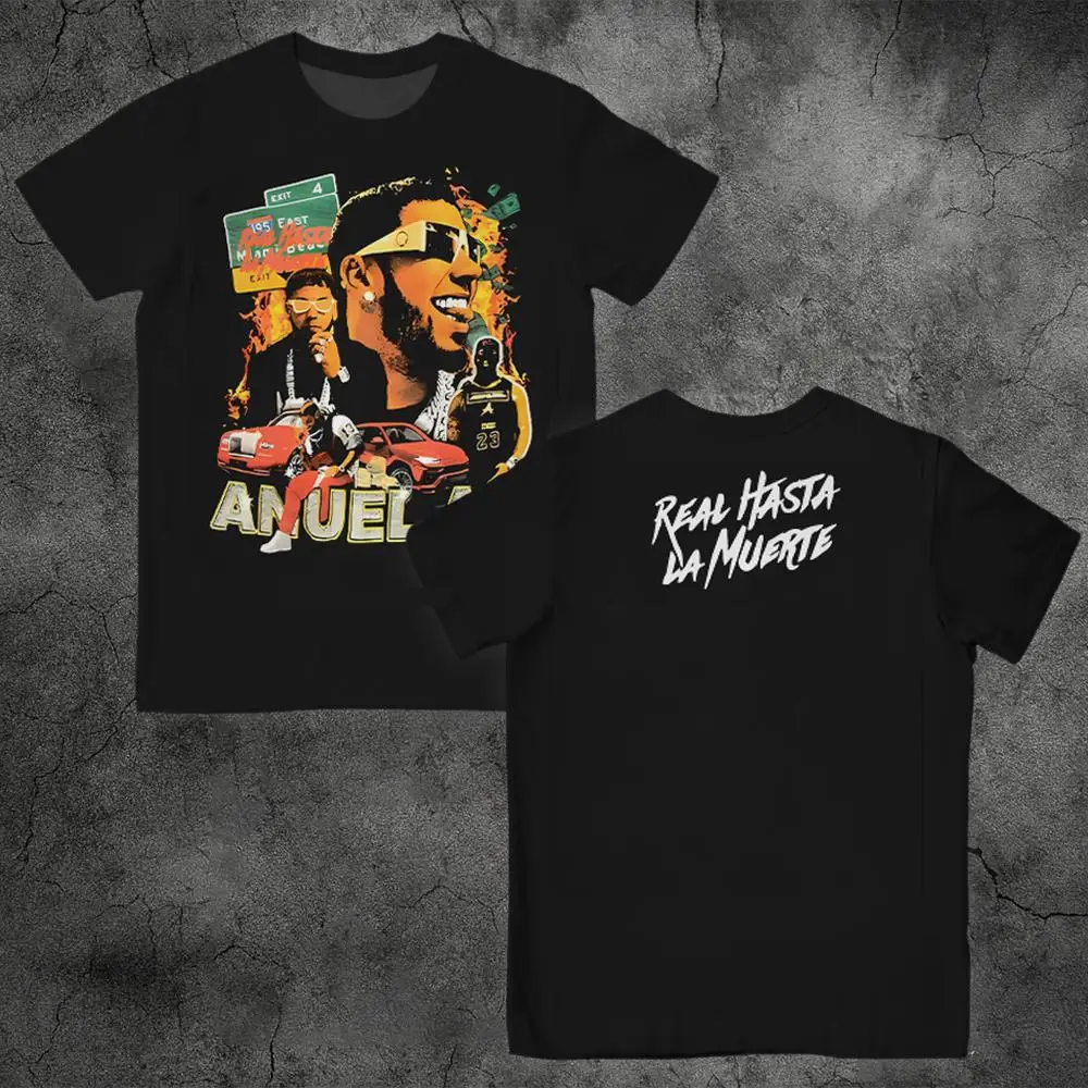 Rapper Anuel AA Rompe Corazones 2025 Tour T-shirt Unisex Fan 3D Printed Short-Sleeve Crew Neck Tees Harajuku Hip Hop Streetwear