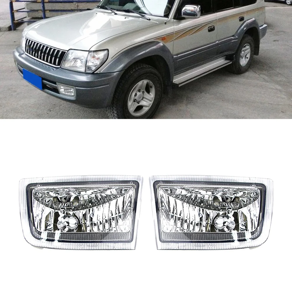 Car Front Left Bumper Fog Lights Assembly Foglight Without Bulb for Toyota Land Cruiser Prado 90 FJ90 3400 1996-2003