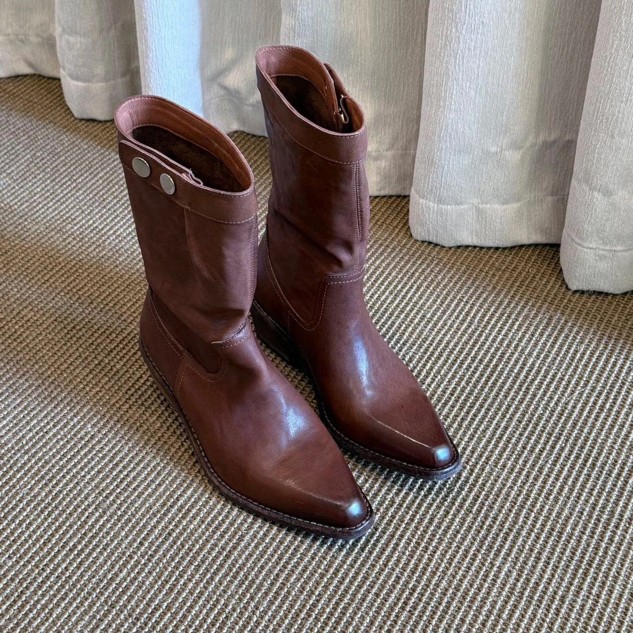 BANFANG Women's Boots 6cm Retro Temperament Autumn New Fashion Brand Comfortable Commuter Casual Heels Boots For Woman