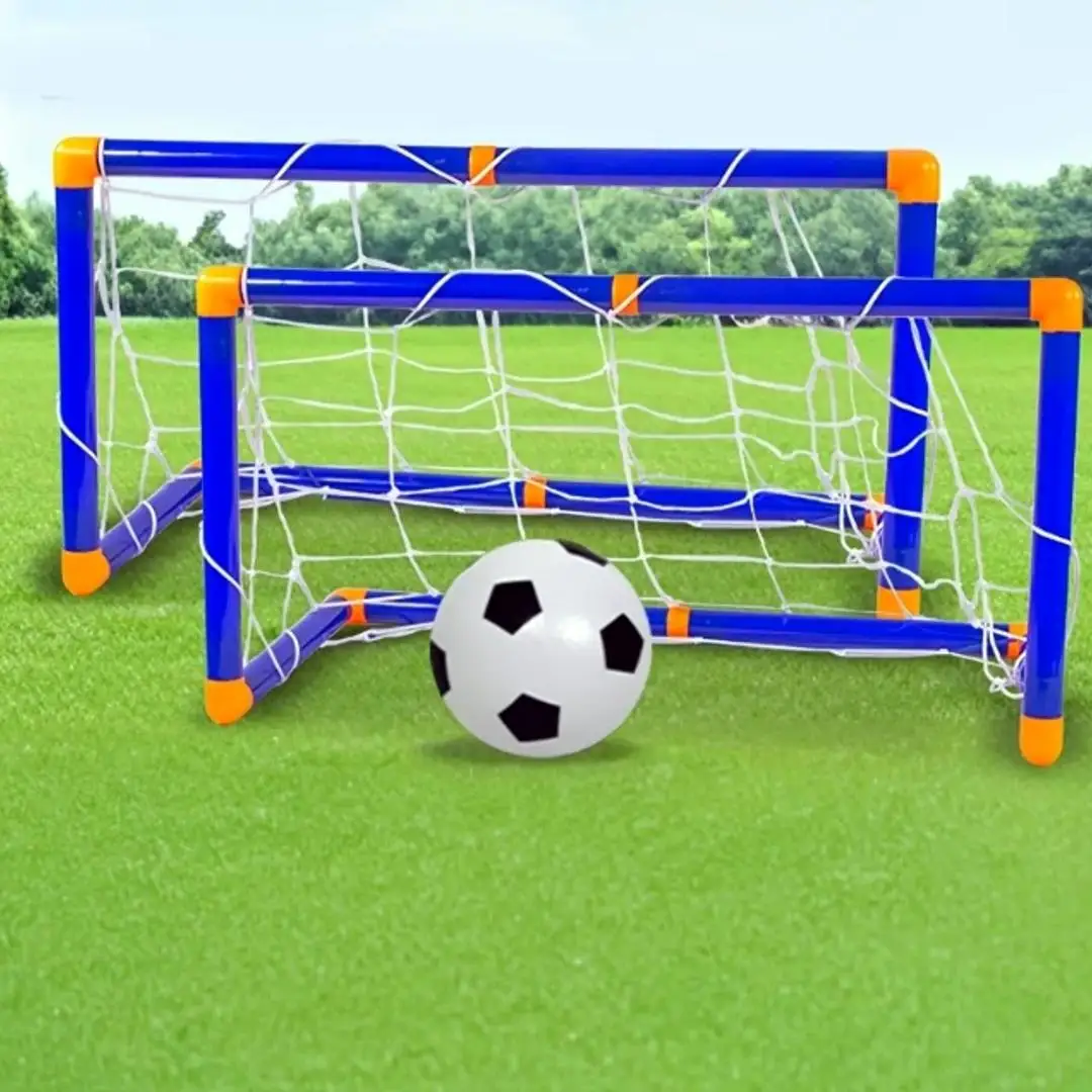 كرة قدم قابلة للطي، مع مجموعة عمود باب قابل للإزالة، مع مضخة هواء، سلع رياضية للأطفال، متانة عالية في المنزل، مناسبة للاستخدام الداخلي والخارجي #3