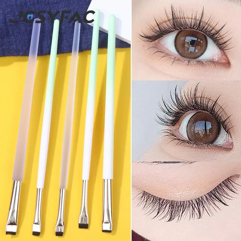 1 Uds. Cepillo plano con mango degradado, herramienta para levantar pestañas permanentes, varilla para permanente, aplicador de pestañas, herramientas y accesorios de maquillaje