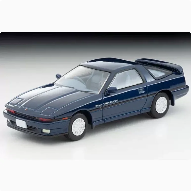 TOMICA TLV 1:64 LV-N106f Toyota Supra 2.0 GT Twin Turbo Blauw, legering statische Miniaturiseerde auto Tide Play model, vakantiecadeau voor jongens