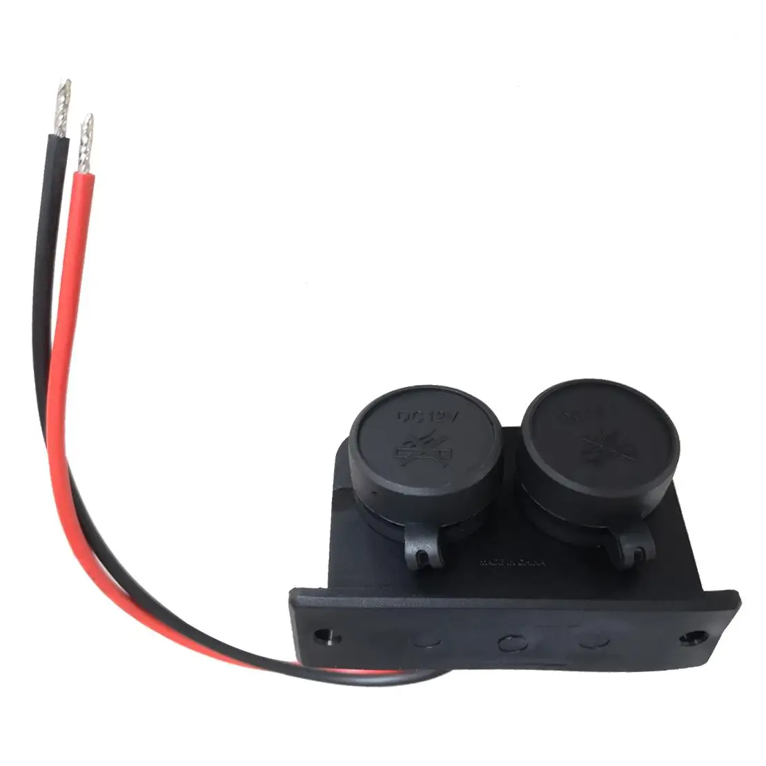

12V Car Truck Cigarette Motorcycle Lighter Socket Double Hole Plug With Harness
