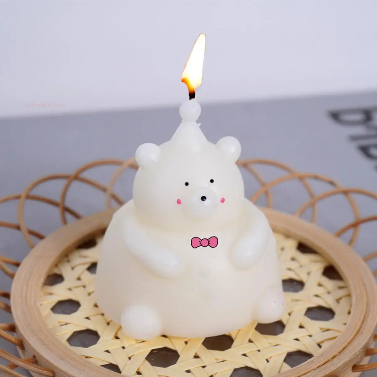 3D Cartoon Bear Silicone Candle Mold DIY Squat Small Fat Bear Scented Soap Epoxy Resin Mould Cupcake Chocolate Decor Tool Gifts