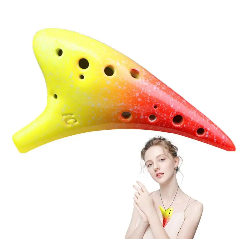 

Ocarina Instrument 12 Hole Classic Alto C Ceramic Ocarina Musical Instrument Classic Ceramic Musical Instrument Colorful Alto C