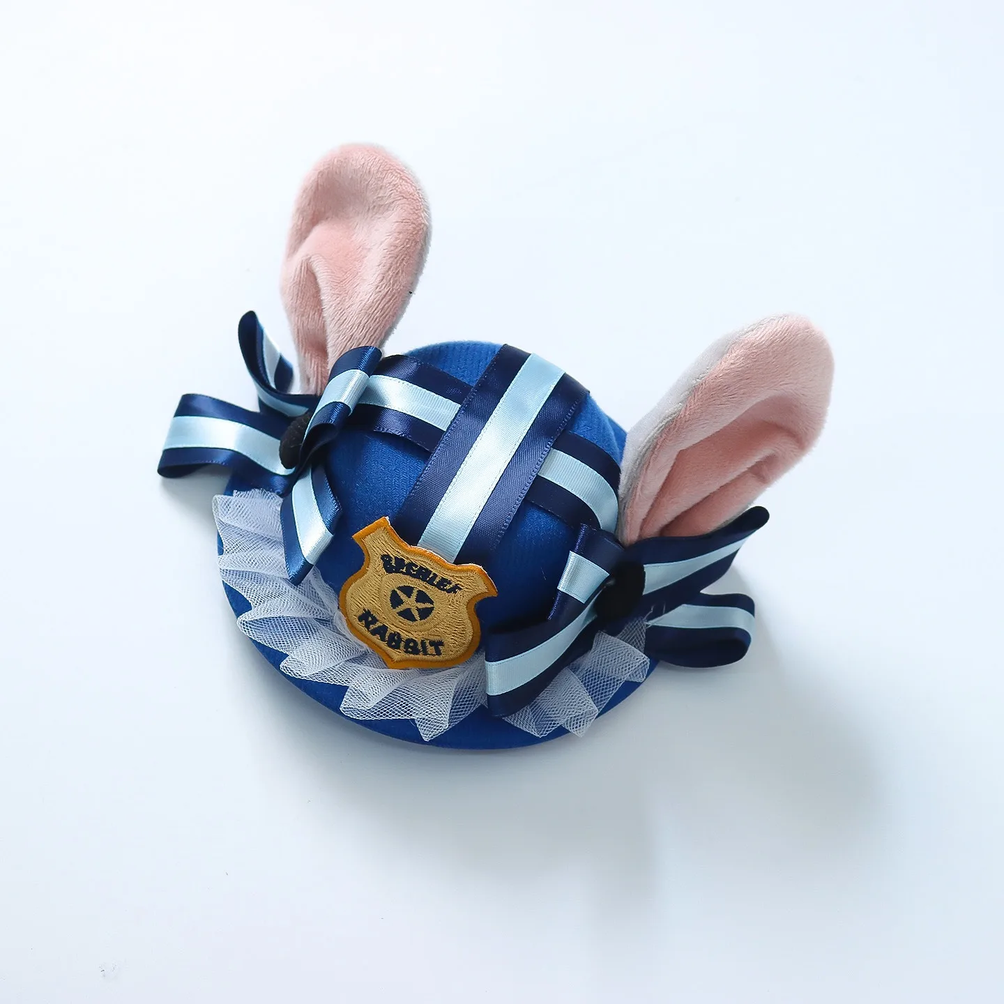 Cosplay Judy Rabbit Police Officer Dress Outfit Character props Clip Girl School Hairgrips Headwear Princess Gift view 2