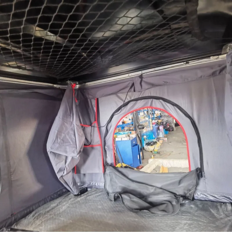 Automatic Lifting Clamshell Helicopter Hard Roof Top Tent Rainproof Sunproof Outdoor Camping SUV