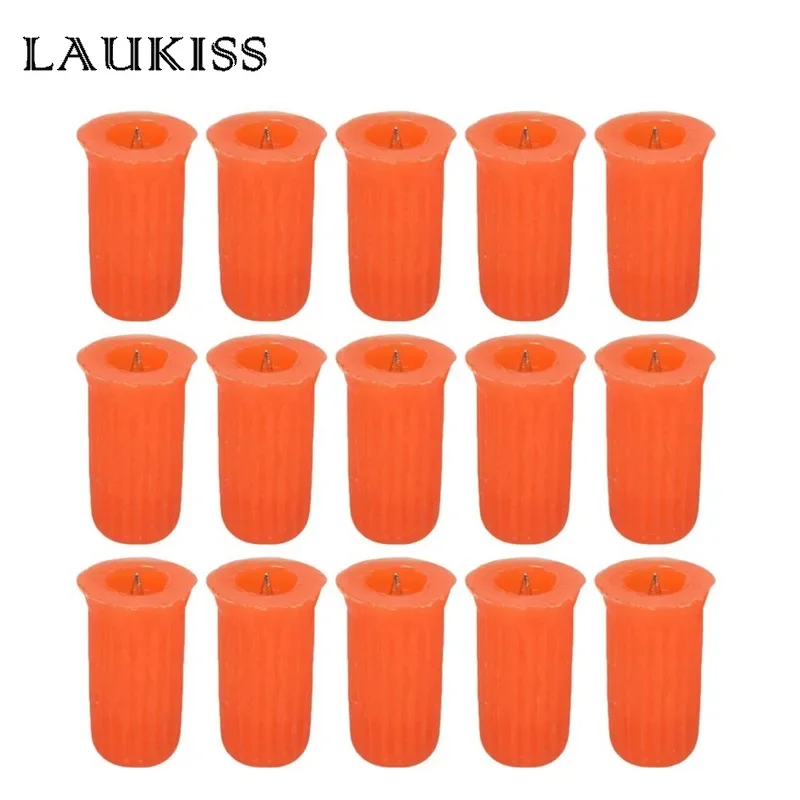 100PCS Eyelash Glue Bottle Plug Glue Bottle Pins Blocking Needle for Eyelash Extensions Tools Orange