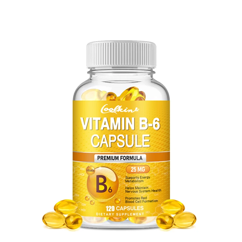 

Vitamin B-6 Capsules - Replenish Energy, Relieve Stress, and Enhance Immunity