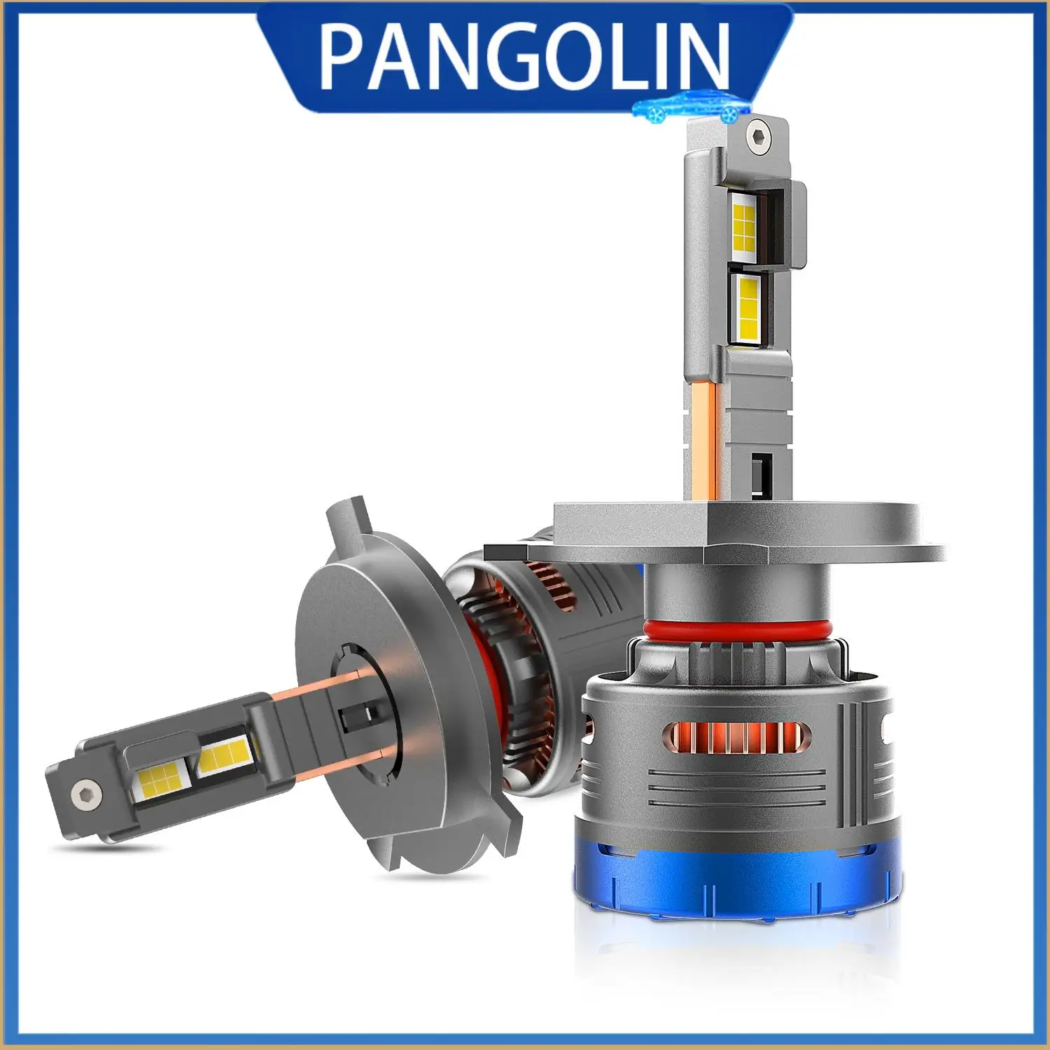 

PANGOLIN 2PCS Ultra Bright LED Headlights P13 H4 9003 6000K White 80000LM High Power 300W Per Bulb IP68 Waterproof for Car SUV