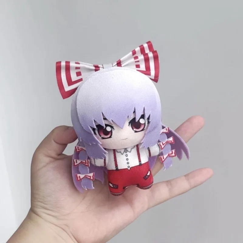 

10cm Anime Game TouHou Project Kawaii Cosplay Cotton Doll Starfish Body Fujiwara no Mokou Mini Soft Plushies Toy Figures Gifts