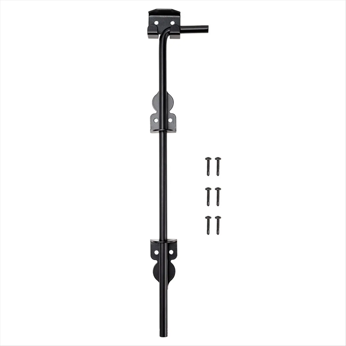 BHBL Heavy Duty Gate Latche Portable Cane Bolt Door Lock Door Stop Hardware for Single Open Door Gate Wooden Fence