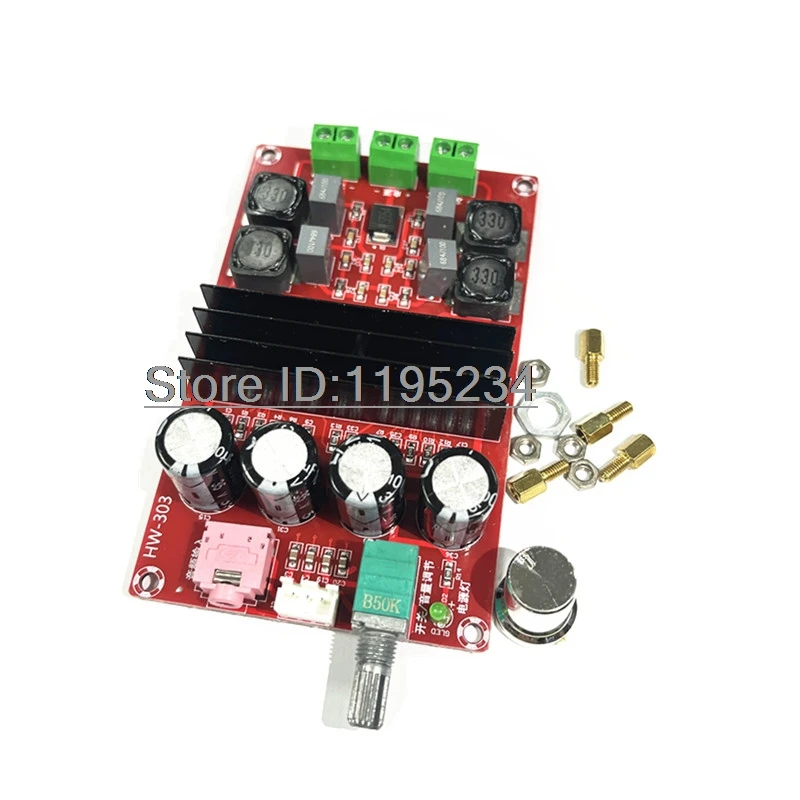 1 pz 200W XH-M190 TPA3116 D2 scheda amplificatore Audio digitale a doppio canale modulo a doppio canale 100W + 100W DC12-24V per Arduino