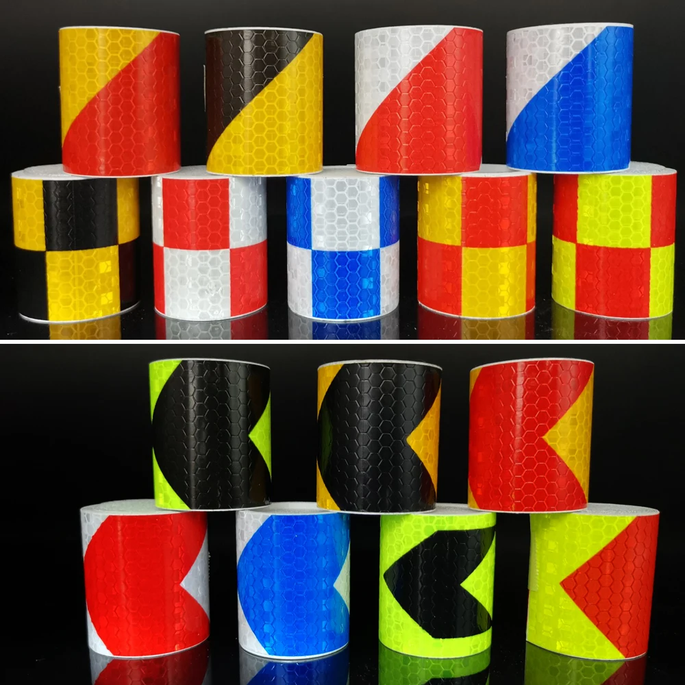 5cm*100cm Arrow Reflective Tape Decoration Stickers Car Warning Safety Reflection Tape Film Auto Reflector Sticker